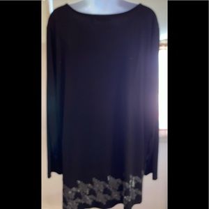 NWOT, Susan Graver Artisan Black Evening Wear Top
